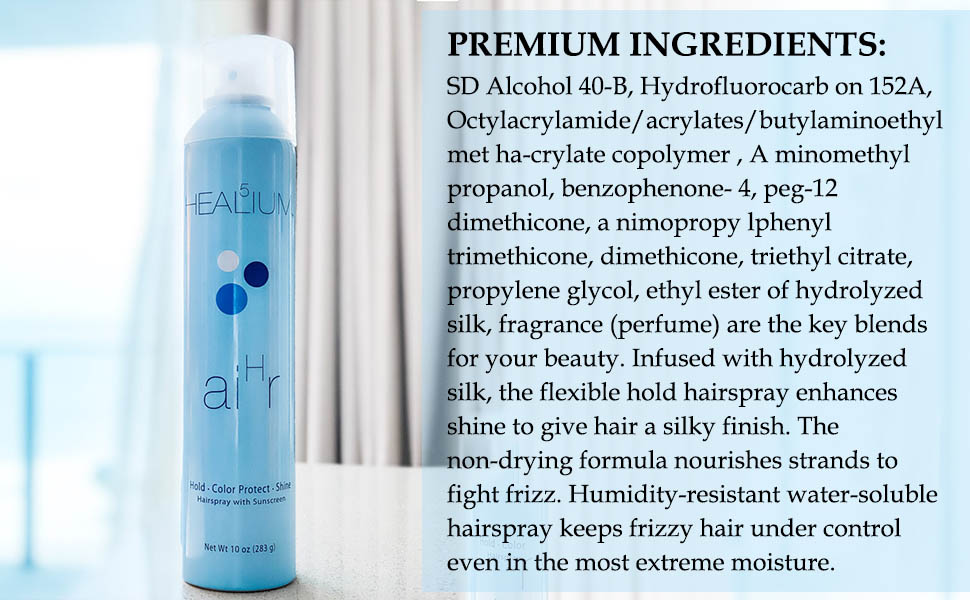 Healium aiHr Hairspray With Sunscreen