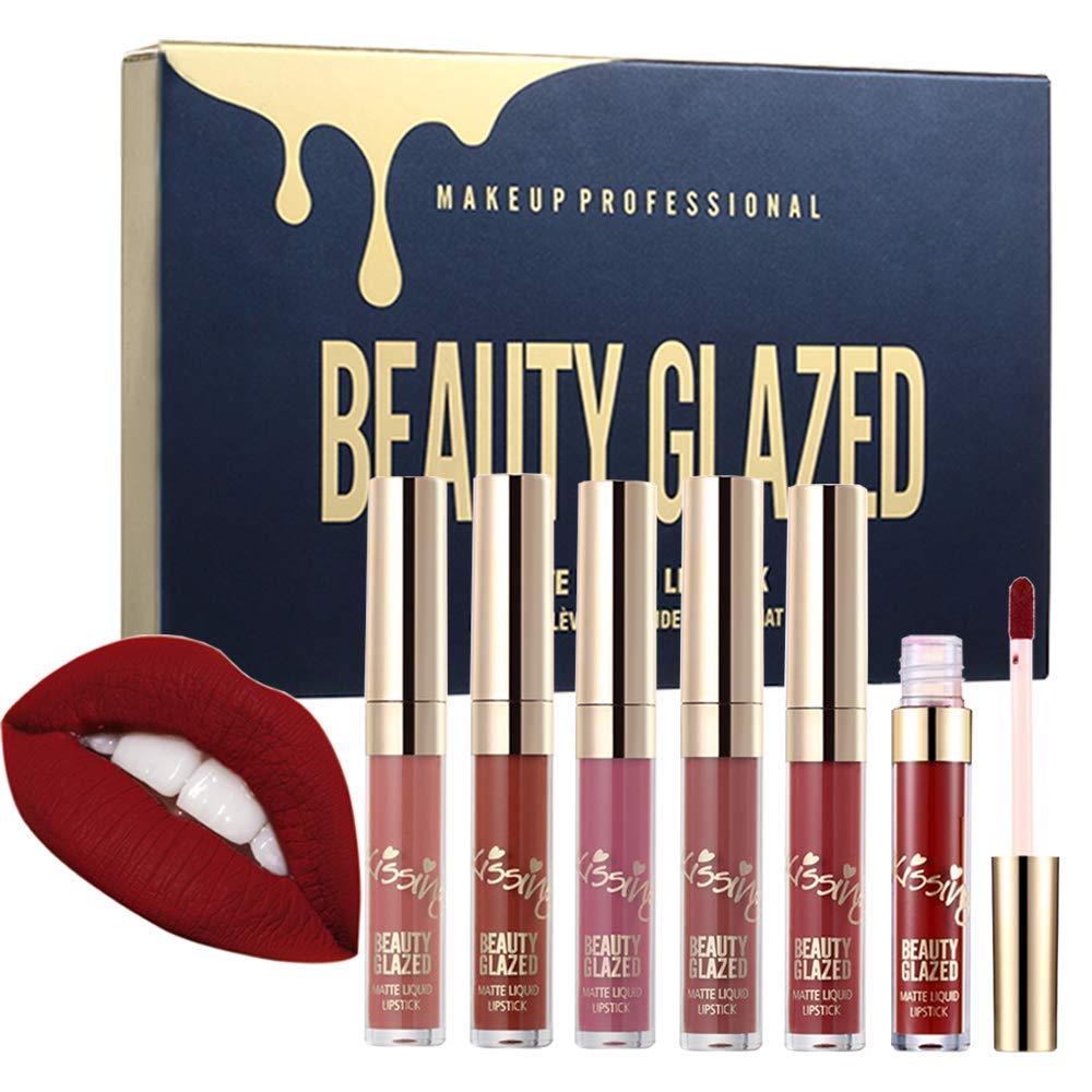 Beauty Glazed Matte Liquid Lipstick – 6-Piece Lip Kit