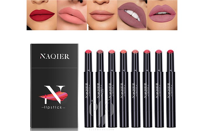  NAQIER Matte Lipstick Set – 8-Piece Lip Kit